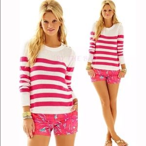 Lilly Pulitzer Pink Stripe Flagler Sweater